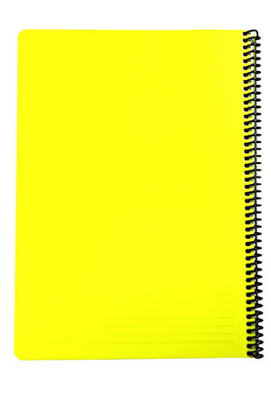 Mynote Flex A4 100 Yaprak Çizgili Spiralli Plastik Neon Kapak Defter