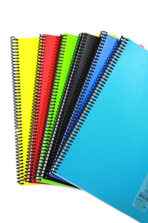 Mynote Flex A4 100 Yaprak Çizgili Spiralli Plastik Neon Kapak Defter