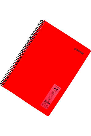 Mynote Flex A4 120 Yaprak Çizgili Spiralli Plastik Neon Kapak Defter