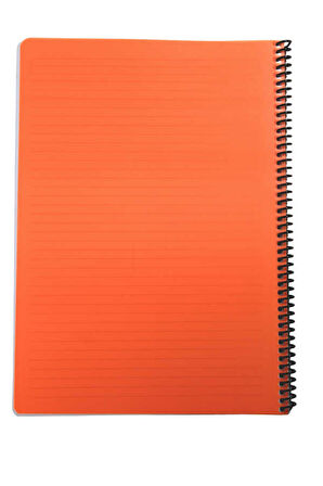 Mynote Flex A4 60 Yaprak Kareli Spiralli Plastik Neon Kapak Defter