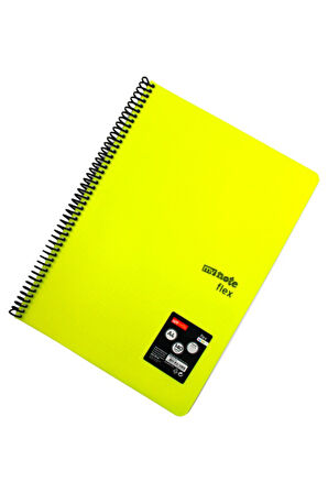 Mynote Flex A4 140 Yaprak Kareli Spiralli Plastik Kapak Defter
