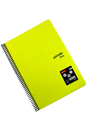 Mynote Flex A4 140 Yaprak Kareli Spiralli Plastik Kapak Defter