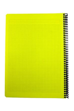 Mynote Flex A4 140 Yaprak Kareli Spiralli Plastik Kapak Defter