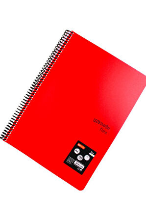Mynote Flex A4 140 Yaprak Kareli Spiralli Plastik Kapak Defter