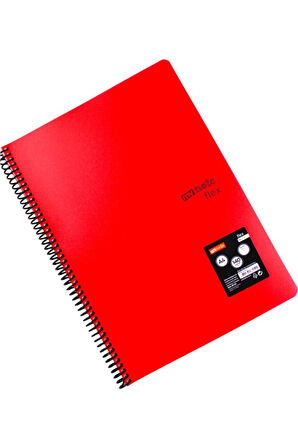 Mynote Flex A4 140 Yaprak Kareli Spiralli Plastik Kapak Defter