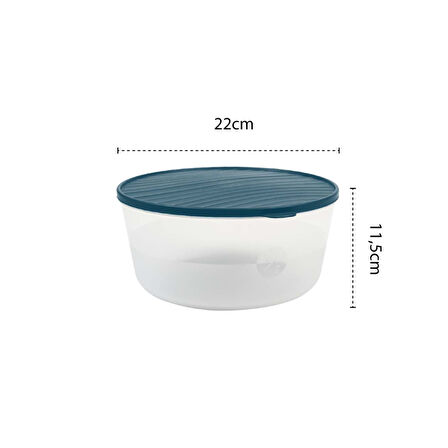 Yuvarlak Saklama Kabı – Kapaklı – Şeffaf, BPA’sız, Sızdırmaz