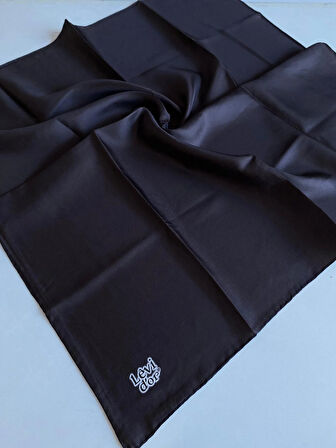 Levidor Tivil İpek Eşarp 420592 Kahverengi Düz Renk