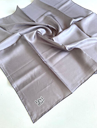 Levidor Tivil Saf İpek Eşarp 49700 Açık Gri Karışık Desen