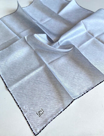 Levidor Tivil Saf İpek Eşarp 49222 Gri Karışık Desen