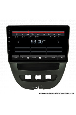 PEUGEOT 107 ANDROİD 12 MULTİMEDYA CARPLAY 4GB RAM+64GB HDD NAVİGASYON EKRAN