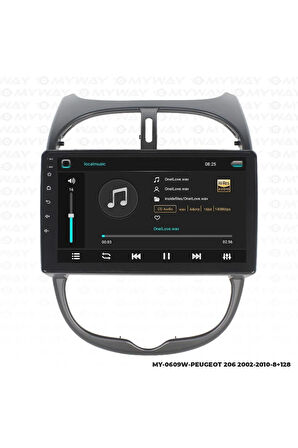 PEUGEOT 206 ANDROİD 12 MULTİMEDYA CARPLAY 4GB RAM+64GB HDD NAVİGASYON EKRAN