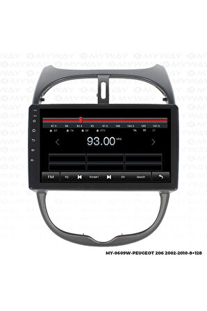 PEUGEOT 206 ANDROİD 12 MULTİMEDYA CARPLAY 4GB RAM+64GB HDD NAVİGASYON EKRAN