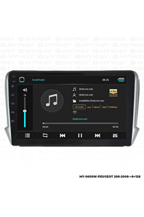 PEUGEOT 208 ANDROİD 12 MULTİMEDYA CARPLAY 4GB RAM+64GB HDD NAVİGASYON EKRAN