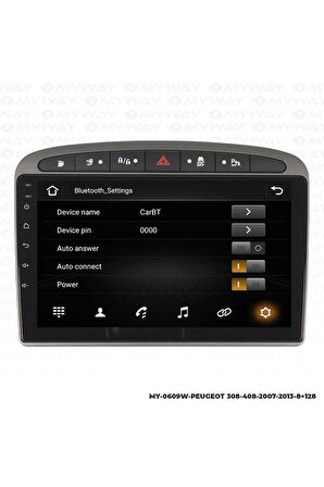 PEUGEOT 408 ANDROİD 12 MULTİMEDYA CARPLAY 4GB RAM+64GB HDD NAVİGASYON EKRAN