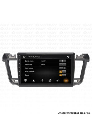 PEUGEOT 508 ANDROİD 12 MULTİMEDYA CARPLAY 4GB RAM+64GB HDD NAVİGASYON EKRAN