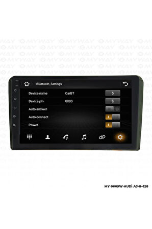 AUDİ A3 ANDROİD 12 MULTİMEDYA CARPLAY 4GB RAM+64GB HDD NAVİGASYON EKRAN