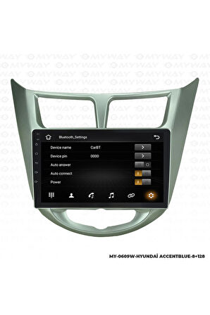 HYUNDAİ ACCENT BLUE ANDROİD Uyumlu  12 MULTİMEDYA CARPLAY 4GB RAM+64GB HDD NAVİGASYON EKRAN