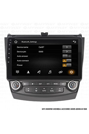 HONDA ACCORD ANDROİD 12 MULTİMEDYA CARPLAY 4GB RAM+64GB HDD 2003-2008 NAVİGASYON EKRAN