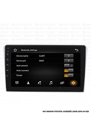 TOYOTA AVENSİS ANDROİD 12 MULTİMEDYA CARPLAY 4GB RAM+64GB HDD 2009-2014 NAVİGASYON EKRAN