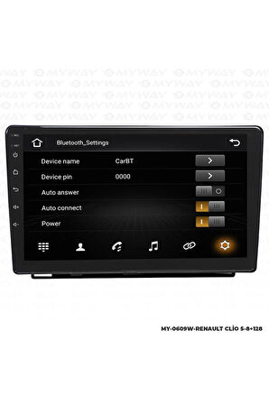 RENAULT CLİO 5 ANDROİD 12 MULTİMEDYA CARPLAY 4GB RAM+64GB HDD NAVİGASYON EKRAN