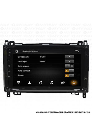 VOLKSWAGEN CRAFTER ANDROİD 12 MULTİMEDYA CARPLAY 4GB RAM+64GB HDD 2007-2017 NAVİGASYON EKRAN