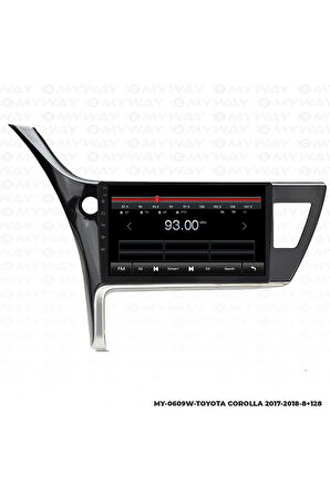 TOYOTA COROLLA ANDROİD 12 MULTİMEDYA CARPLAY 4GB RAM+64GB HDD 2017-2018 NAVİGASYON EKRAN