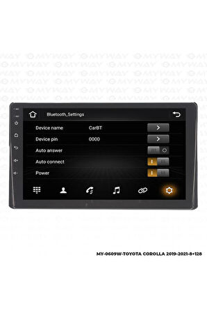 TOYOTA COROLLA ANDROİD 12 MULTİMEDYA CARPLAY 4GB RAM+64GB HDD 2019-2021 NAVİGASYON EKRAN