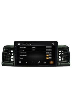 TOYOTA COROLLA ANDROİD 12 MULTİMEDYA CARPLAY 4GB RAM+64GB HDD 2002-2006 NAVİGASYON EKRAN