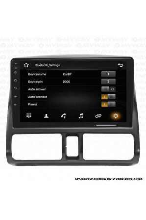 HONDA CR-V ANDROİD 12 MULTİMEDYA CARPLAY 4GB RAM+64GB HDD 2002-2007 NAVİGASYON EKRAN