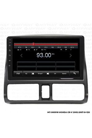 HONDA CR-V ANDROİD 12 MULTİMEDYA CARPLAY 4GB RAM+64GB HDD 2002-2007 NAVİGASYON EKRAN