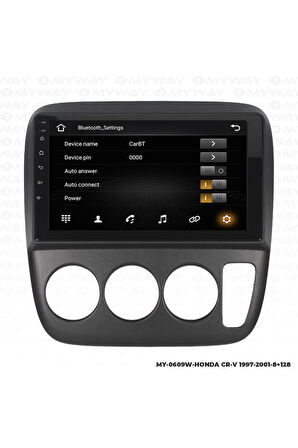 HONDA CR-V ANDROİD 12 MULTİMEDYA CARPLAY 4GB RAM+64GB HDD 1997-2001 NAVİGASYON EKRAN