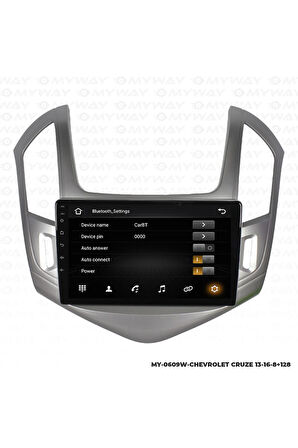 CHEVROLET CRUZE ANDROİD 12 MULTİMEDYA CARPLAY 4GB RAM+64GB HDD 2013-2016 NAVİGASYON EKRAN