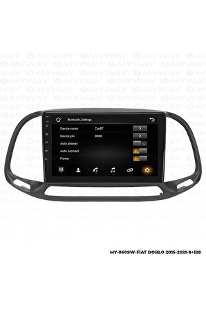 FİAT DOBLO ANDROİD 12 MULTİMEDYA CARPLAY 4GB RAM+64GB HDD 2015-2021 NAVİGASYON EKRAN