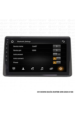 DACİA DUSTER ANDROİD 12 MULTİMEDYA CARPLAY 4GB RAM+64GB HDD 2019-2021 NAVİGASYON EKRAN