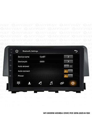 HONDA CİVİC FC5 ANDROİD 12 MULTİMEDYA CARPLAY 4GB RAM+64GB HDD NAVİGASYON EKRAN