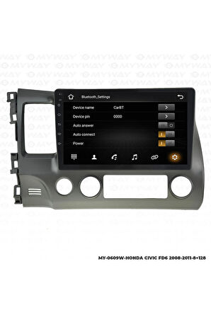 HONDA CİVİC FD6 ANDROİD 12 MULTİMEDYA CARPLAY 4GB RAM+64GB HDD NAVİGASYON EKRAN