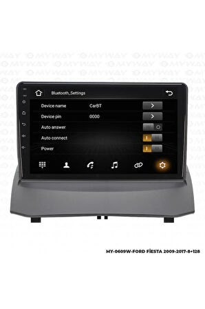 FORD FİESTA ANDROİD 12 MULTİMEDYA CARPLAY 4GB RAM+64GB HDD 2009-2012 NAVİGASYON EKRAN