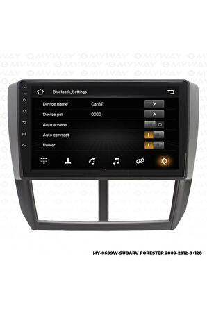 SUBARU FORESTER ANDROİD 12 MULTİMEDYA CARPLAY 4GB RAM+64GB HDD 2009-2012 NAVİGASYON EKRAN