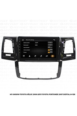 TOYOTA FORTUNER ANDROİD 12 MULTİMEDYA CARPLAY 4GB RAM+64GB HDD NAVİGASYON EKRAN