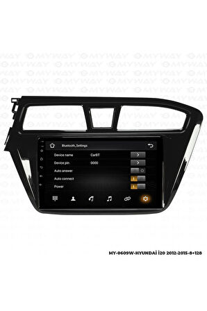 HYUNDAİ İ20 Uyumlu ANDROİD 12 MULTİMEDYA CARPLAY 4GB RAM+64GB HDD 2012-2015 NAVİGASYON EKRAN
