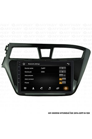 HYUNDAİ İ20 UYUMLU ANDROİD 12 MULTİMEDYA CARPLAY 4GB RAM+64GB HDD 2014-2017 NAVİGASYON EKRAN