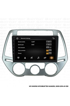 HYUNDAİ İ20 ANDROİD 12 MULTİMEDYA CARPLAY 4GB RAM+64GB HDD 2009-2014 NAVİGASYON EKRAN