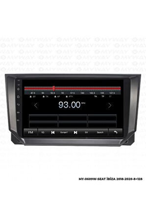 SEAT İBİZA ANDROİD 12 MULTİMEDYA CARPLAY 4GB RAM+64GB HDD 2018-2020 NAVİGASYON EKRAN