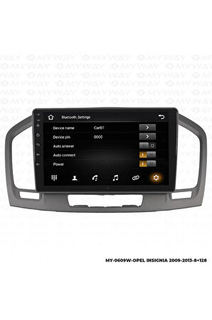 OPEL İNSİGNİA ANDROİD 12 MULTİMEDYA CARPLAY 4GB RAM+64GB HDD 2009-2013 NAVİGASYON EKRAN
