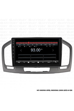 OPEL İNSİGNİA ANDROİD 12 MULTİMEDYA CARPLAY 4GB RAM+64GB HDD 2009-2013 NAVİGASYON EKRAN