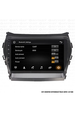 HYUNDAİ İX45 Uyumlu ANDROİD 12 MULTİMEDYA CARPLAY 4GB RAM+64GB HDD NAVİGASYON EKRAN