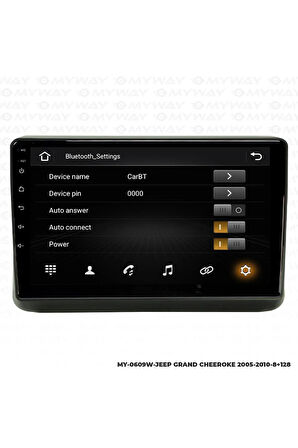 JEEP GRAND CHEROKEE ANDROİD 12 MULTİMEDYA CARPLAY 4GB RAM+64GB HDD 2005-2010 NAVİGASYON EKRAN