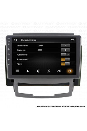 SSANYONG KYRON ANDROİD 12 MULTİMEDYA CARPLAY 4GB RAM+64GB HDD 2008-2013 NAVİGASYON EKRAN