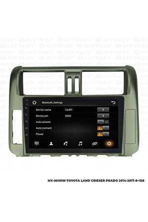 TOYOTA LAND CRUİSER PRADO ANDROİD 12 MULTİMEDYA CARPLAY 4GB RAM+64GB HDD 2014-2017 NAVİGASYON EKRAN