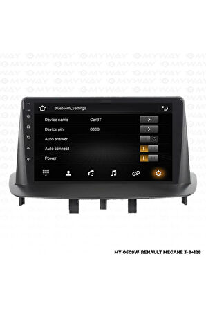 RENAULT MEGANE 3 ANDROİD 12 MULTİMEDYA CARPLAY 4GB RAM+64GB HDD NAVİGASYON EKRAN